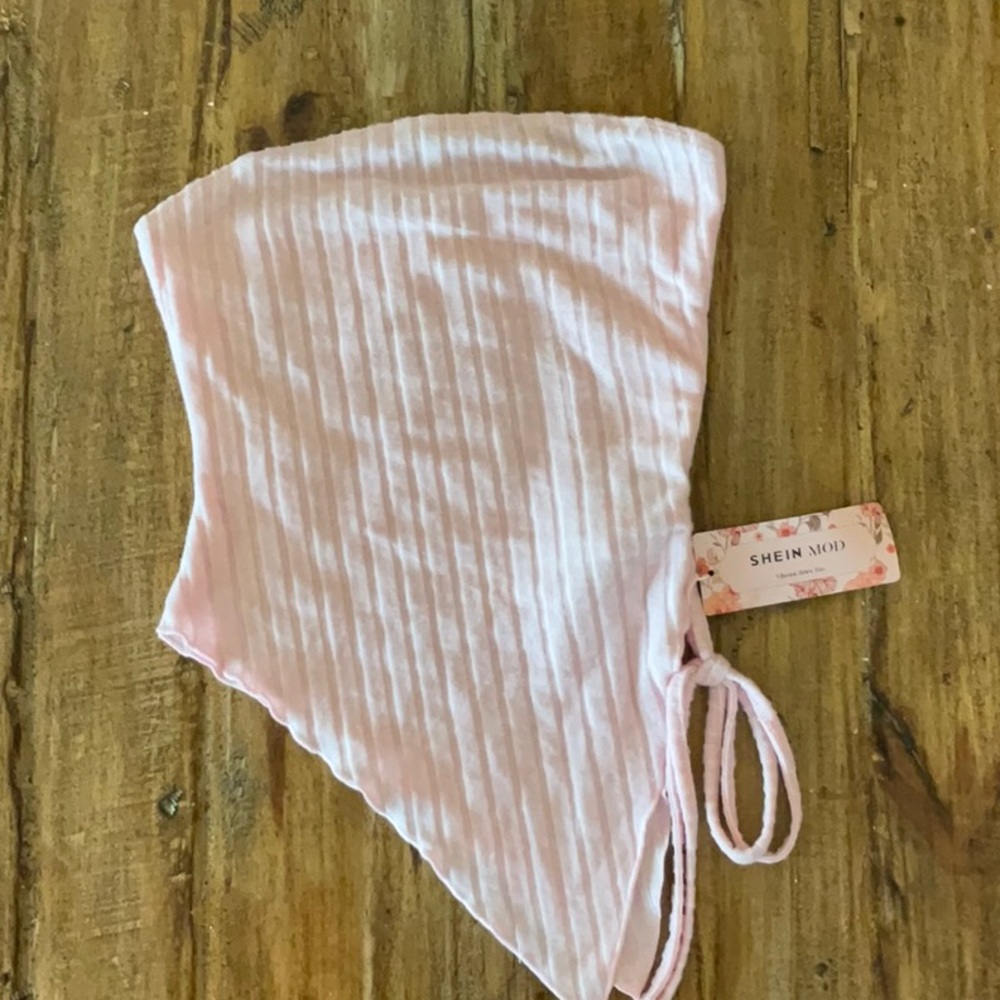 Baby pink strapless tube top